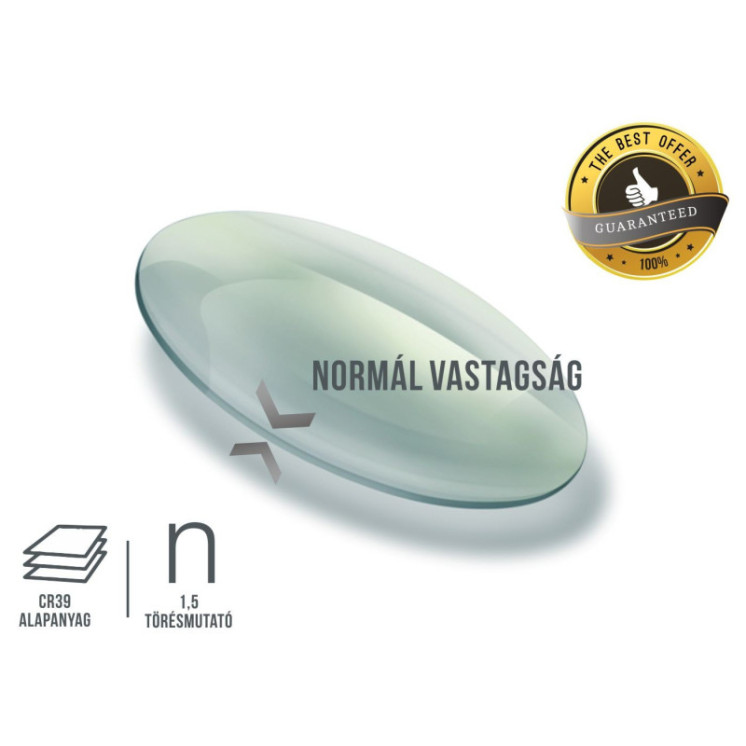 Standard 1,5 extra felületkezeléssel ellátott szemüveglencse