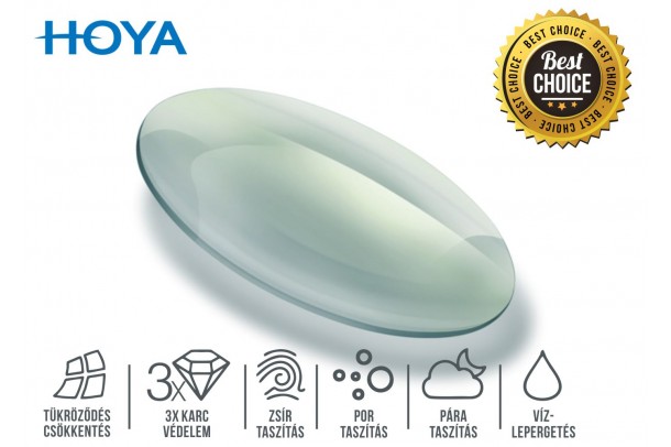 Hoya 1,5 extra felületkezeléssel ellátott minőségi szemüveglencse