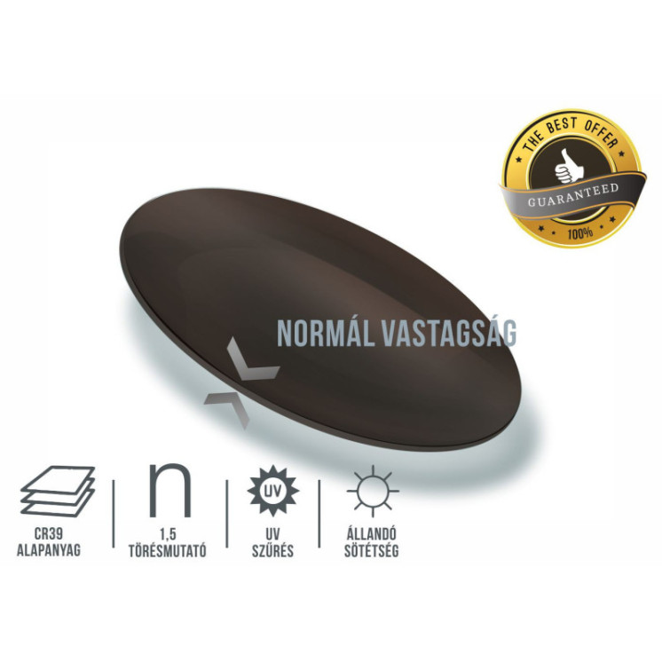 Standard 1,5 normál felületkezeléssel ellátott napszemüveglencse