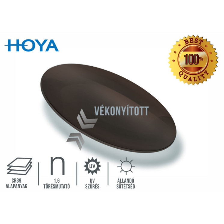 Hoya 1,6 Sensity fényresötétedő extra felületkezeléssel ellátott minőségi szemüveglencse