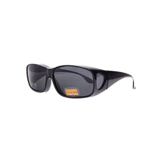 Polarized sunglasses that can be worn over glasses – black, with side protection