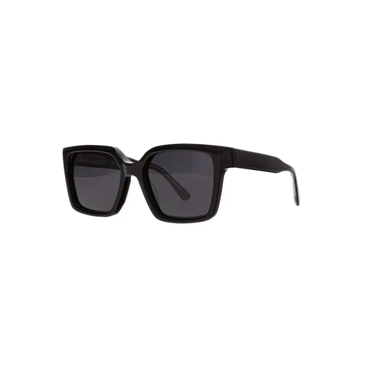 Large, square IVISION sunglasses with a black frame and grey lenses – featuring polarized and UV-protective design.