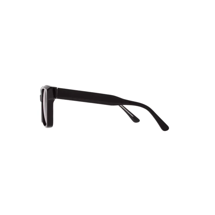 Large, square IVISION sunglasses with a black frame and grey lenses – featuring polarized and UV-protective design.