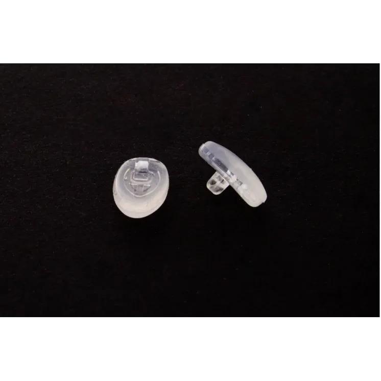 Elongated Clear Silicone Nose Pads – Screw-On Mount (Pair)