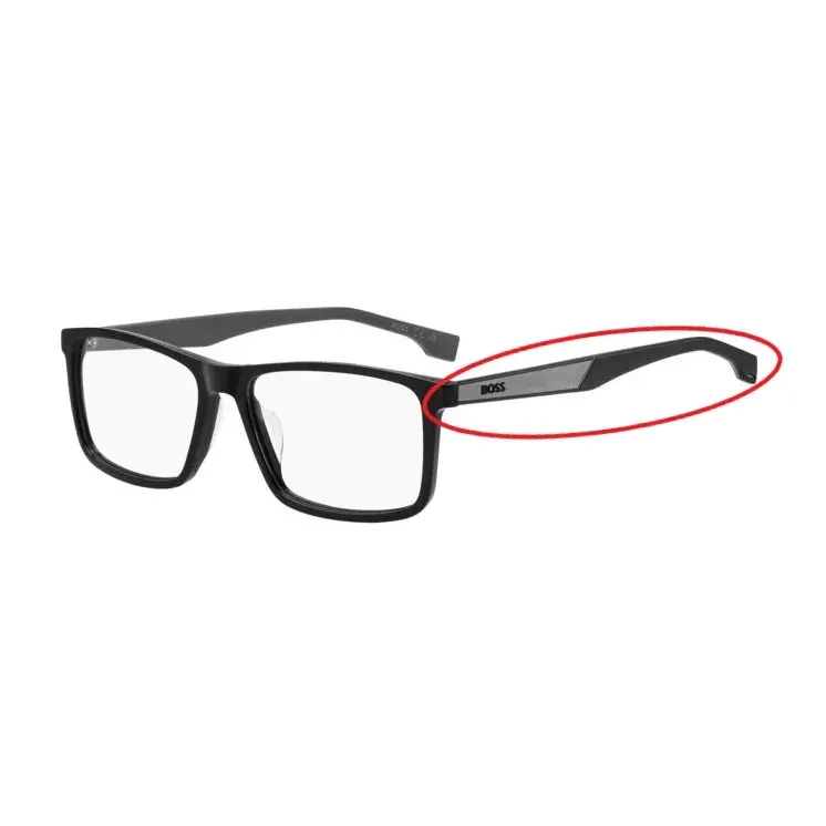 BOSS 1768/G 807 Black Rubber Eyeglass Temple – Comfortable Fit