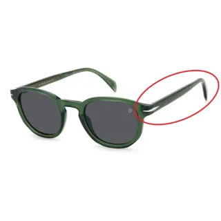 DAVID BECKHAM DB 1007/S Sunglasses with Green Plastic Temples