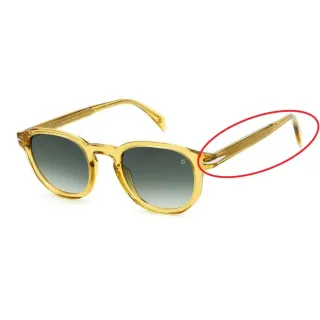 DAVID BECKHAM Sunglasses Temple DB 1007/S Gold Plastic